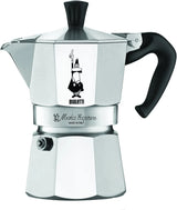 Bialetti - Moka Express: Iconic Stovetop Espresso Maker, Makes Real Italian Coffee, Moka Pot 3 Cups (4.3 Oz - 130 Ml), Aluminium, Silver