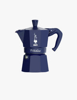 Bialetti Moka Express Iconic Italian Stovetop Espresso Maker (Blue, Half Cup)