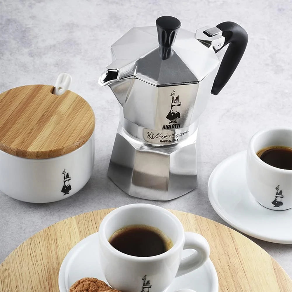 Bialetti - Moka Express: Iconic Stovetop Espresso Maker, Moka Pot, Italian Coffee Maker, 3 Espresso Shots (4.3 oz - 130 ml), Aluminum, Silver